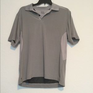 Men Gallaway Polo Shirt  Golf  Grey Stripped L
